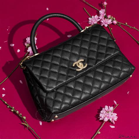 chanel large flap bag with top handle|chanel coco top handle small.